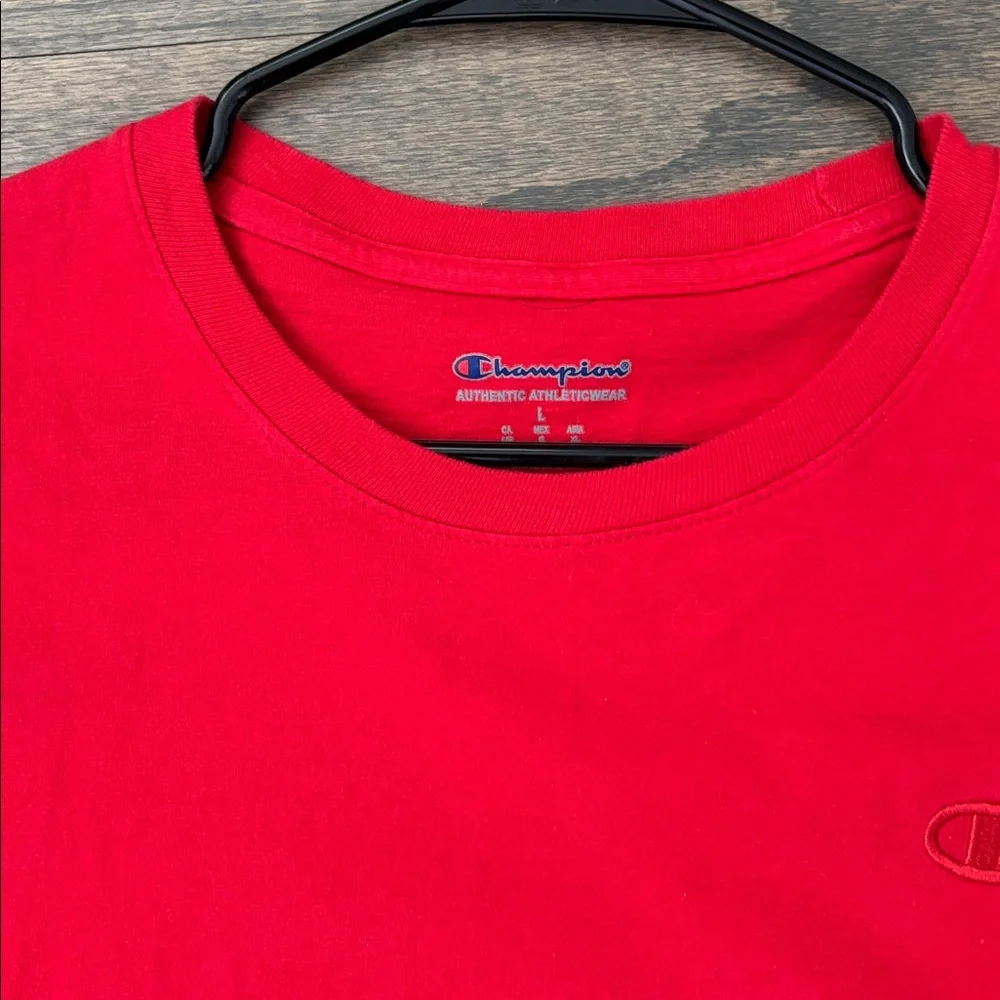 Champion Men's Bold Red Tee - Picture 6 of 9